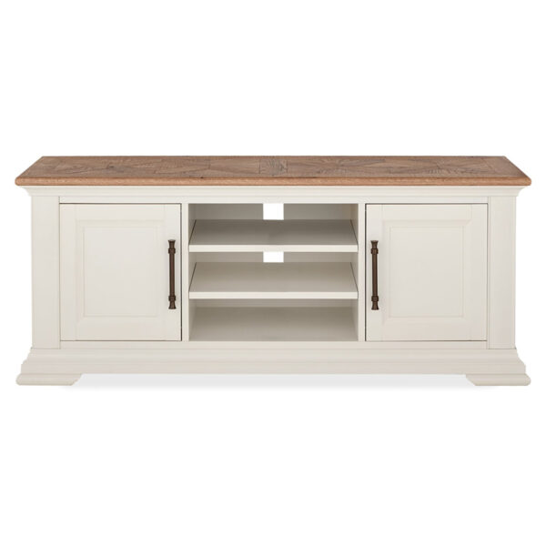Whitby Ivory Wide TV Unit | Two Tone