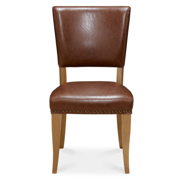 Scarborough Rustic Oak Dining Chair | Tan | Pair