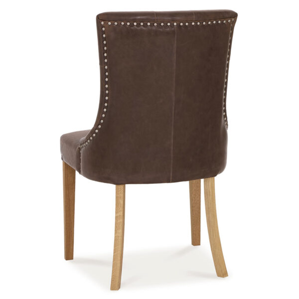 Scarborough Rustic Oak Scoop Dining Chair | Espresso | Pair