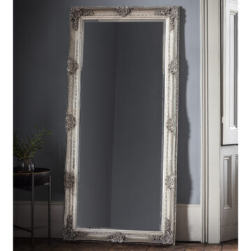 Reflections Silver Leaner Mirror | Assembled