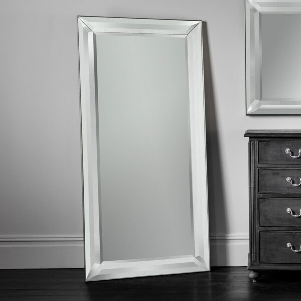 Silver Reflections Leaner Mirror