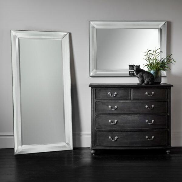 Silver Reflections Leaner Mirror