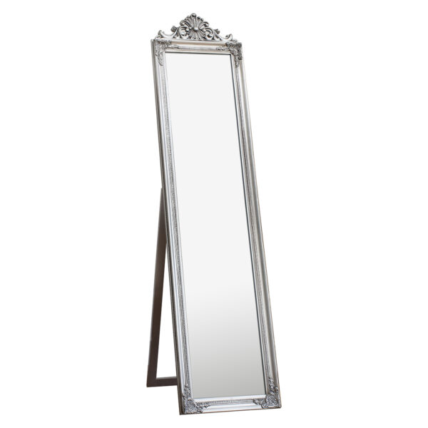 Reflections Wood Cheval Mirror | Silver