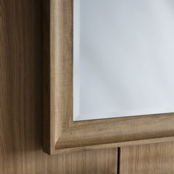Reflections Leaner Mirror | Oak Finish | Assembled