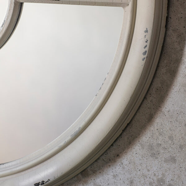 Reflections Round Mirror | White