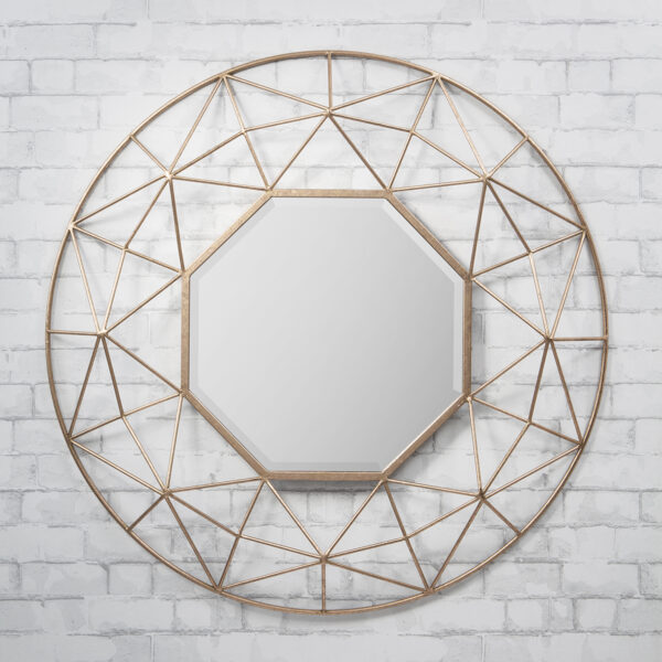 Reflections Round Mirror | Gold