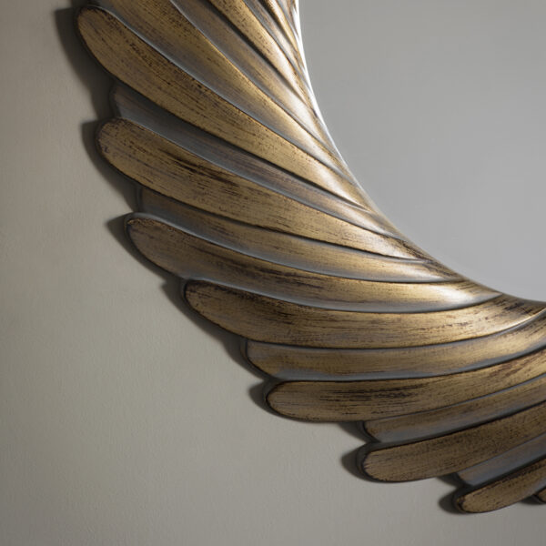 Reflections Round Mirror | Gold Verdigree