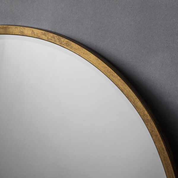 Reflections Round Mirror | Antique Gold