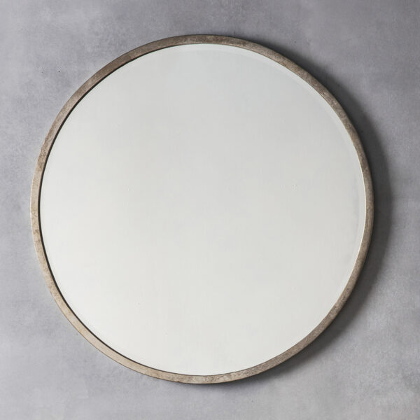 Reflections Round Mirror | Antique Silver