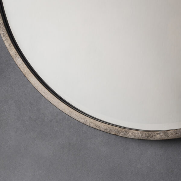 Reflections Round Mirror | Antique Silver