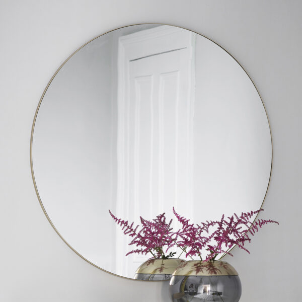 Reflections Round Mirror | Champagne