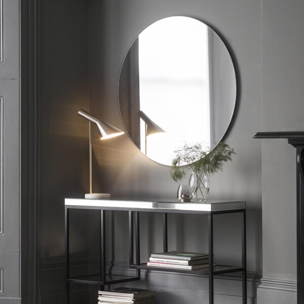 Reflections Round Mirror | Black