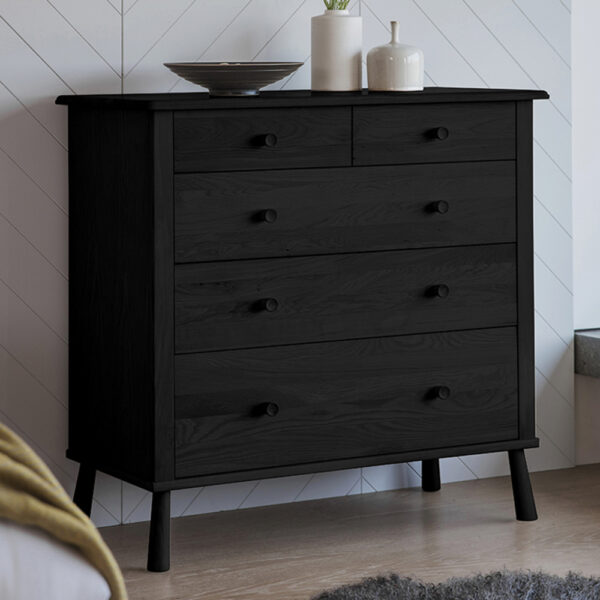 Lythe 5 Drawer Chest | Black