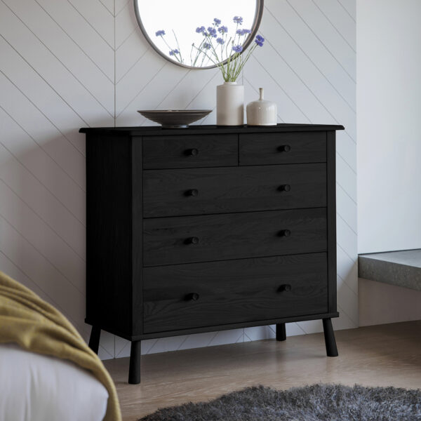 Lythe 5 Drawer Chest | Black