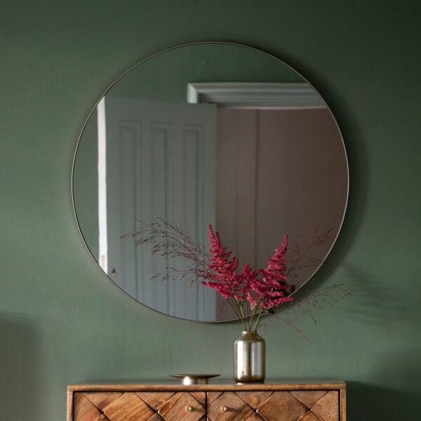 Reflections Round Mirror | Silver