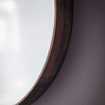 Reflections Round Mirror | Walnut Finish | Assembled