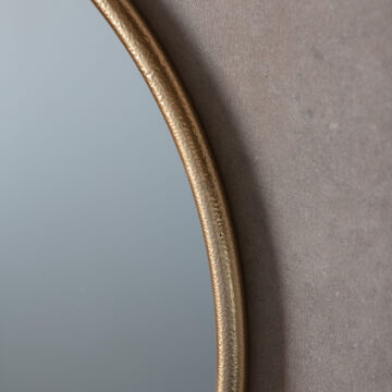 Reflections Gold Round Mirror | Assembled
