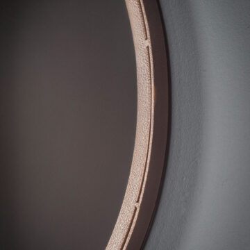 Reflections Brown Round Mirror | Assembled