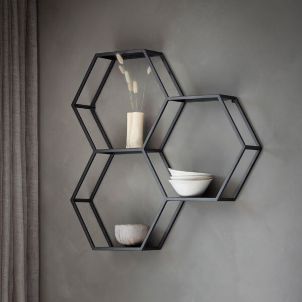 Reflections Metal Wall Storage Unit | Black