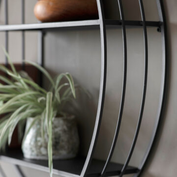 Reflections Black Metal Wall Storage Unit | Assembled