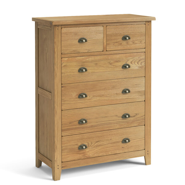 Penrith Oak Large 6 Drawer Chest