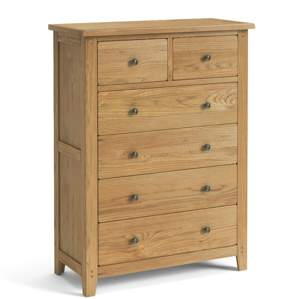 Penrith Oak Large 6 Drawer Chest