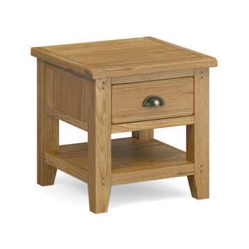 Penrith Oak Lamp Table with Drawer | Clearance