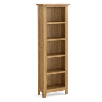 Penrith Oak Slim Bookcase | Assembly Required