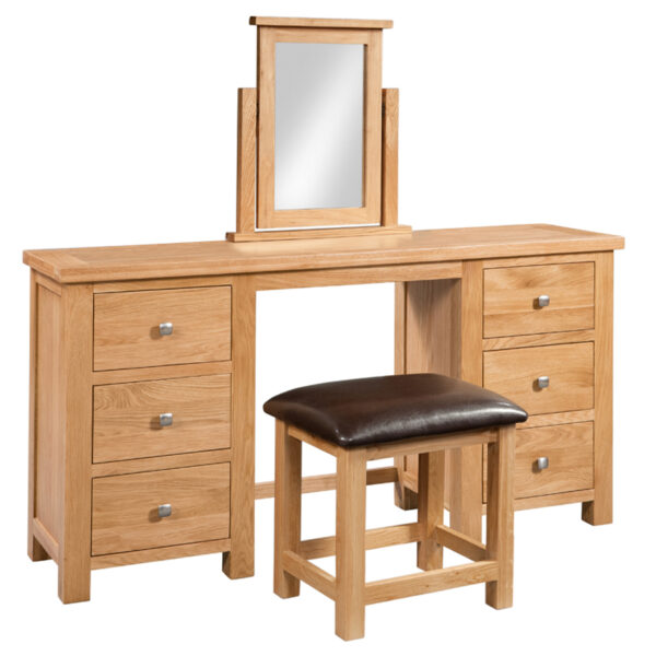 Wynyard Double Pedestal Dressing Table + Stool | Clearance