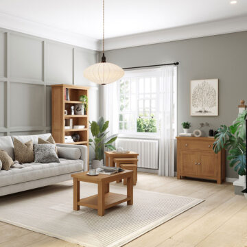 Wynyard Oak Small Coffee Table with Shelf