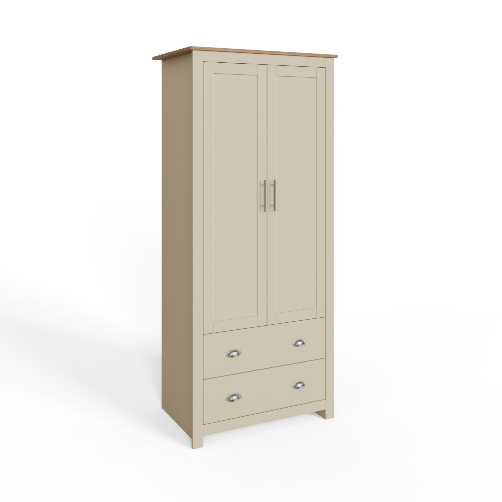 Fife Cream 2 Door Wardrobe with Drawers
