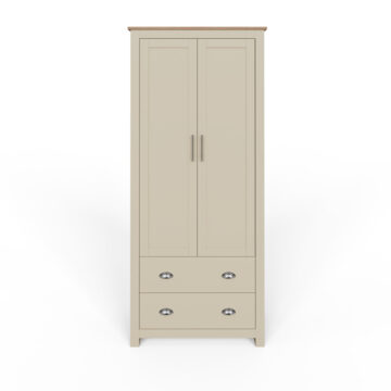 Fife Cream 2 Door Wardrobe with Drawers