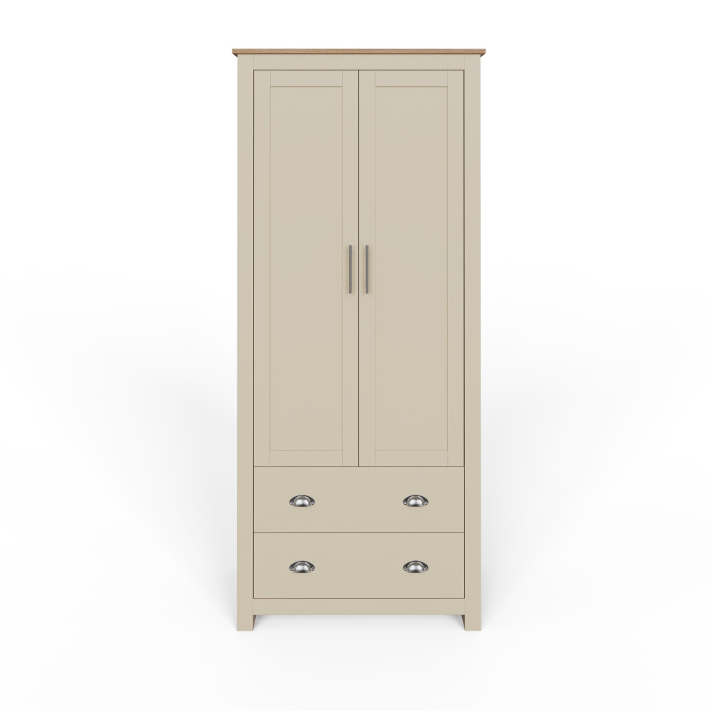 Fife Cream 2 Door Wardrobe with Drawers