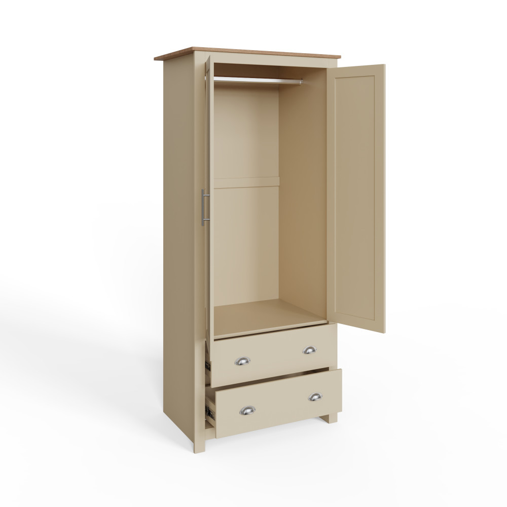 Fife Cream 2 Door Wardrobe with Drawers