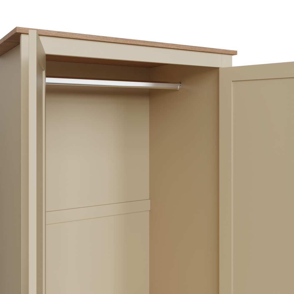Fife Cream 2 Door Wardrobe with Drawers