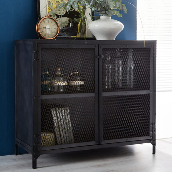 Houghton Industrial Dark Grey Small Sideboard