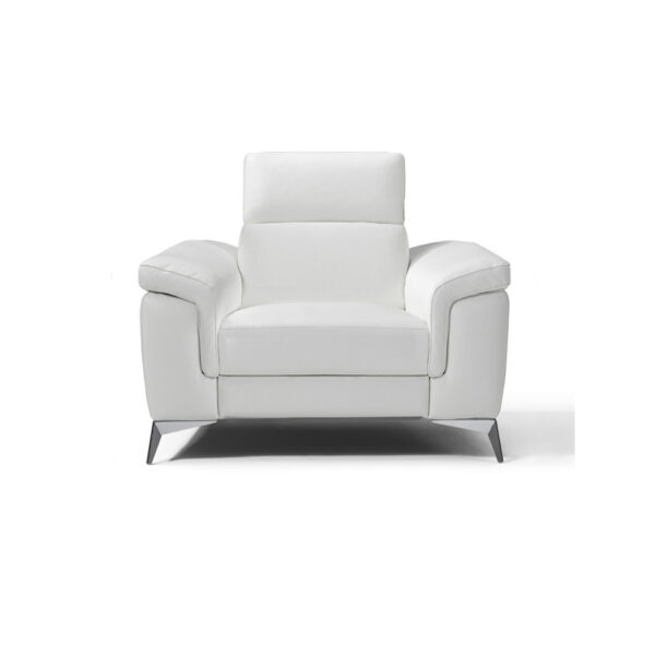 Valentina Italian Leather Armchair | White