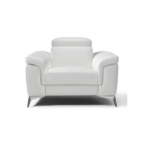 Valentina Italian Leather Armchair | White
