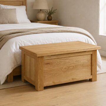Belmont Blanket Box | Oak Finish | Assembled