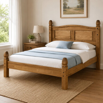Hallglen Low End King Bed | Pine