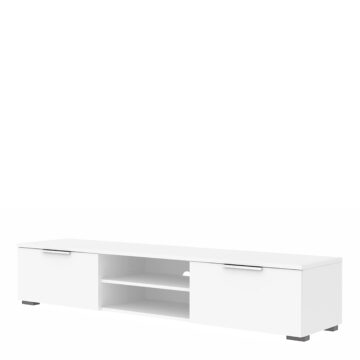 Walkworth White High Gloss 2 Drawer TV Unit 172cm