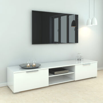 Walkworth White High Gloss 2 Drawer TV Unit 172cm