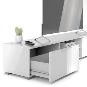 Walkworth White High Gloss 2 Drawer TV Unit 172cm