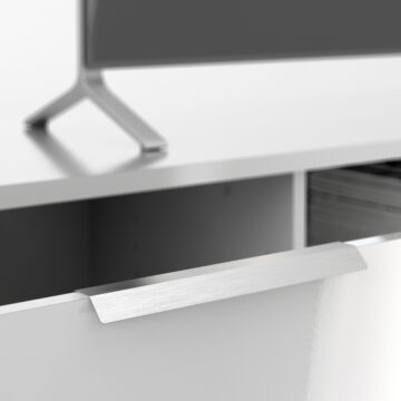 Walkworth White High Gloss 2 Drawer TV Unit 172cm