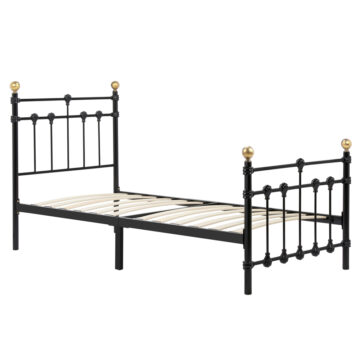 Altai Black 3′ Single Bed