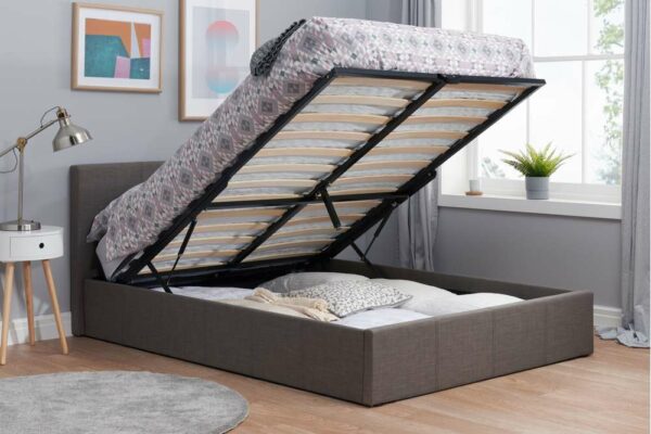 Lucan King Ottoman Bed | Grey