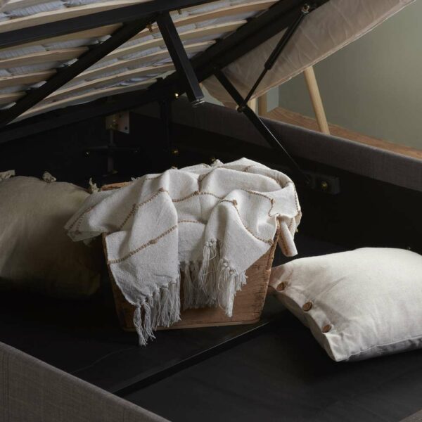Lucan Double Ottoman Bed | Grey