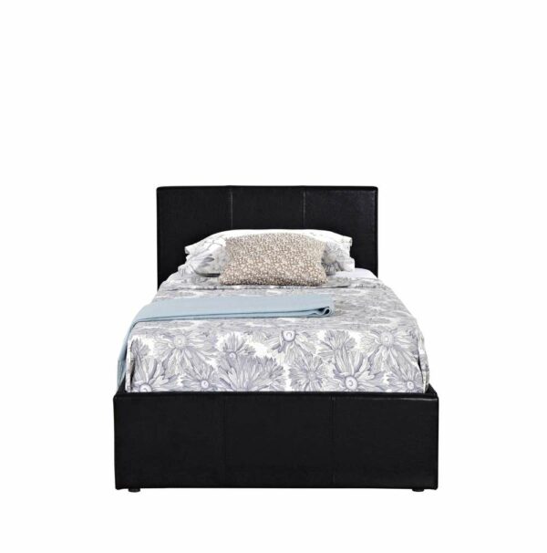Lucan Single Ottoman Bed | Black
