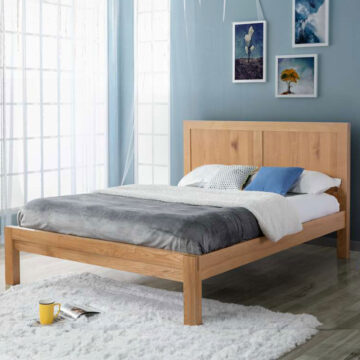Ruan Double Bed | Oak