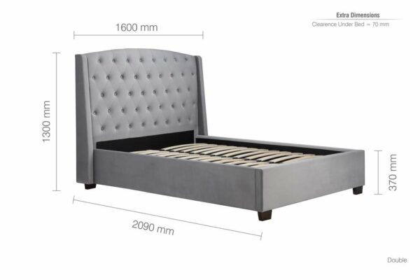 Kilcullen Double Bed | Grey